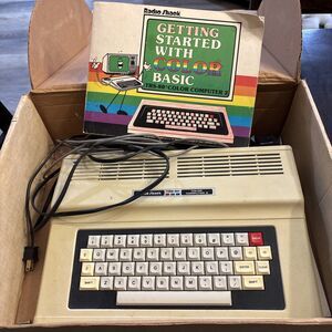 Vintage Radio Shack Tandy TRS-80 Color Computer 2 Untested W/ Book  & Orig Box